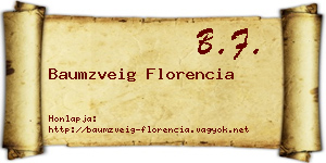 Baumzveig Florencia névjegykártya